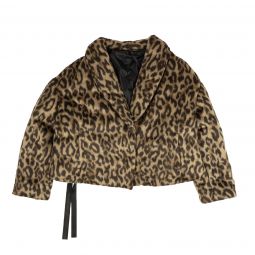 UNRAVEL PROJECT Brown Leopard Print Jacket