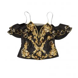 MOSCHINO COUTURE Black Sequin Embroidered Top