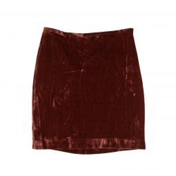OUR LEGACY Brick Red Velour Swift Skirt