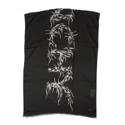GIVENCHY Black Cashmere Blend Barbed Wire Scarf