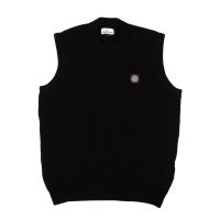 STONE ISLAND Black Knit Crewneck Sweater Vest