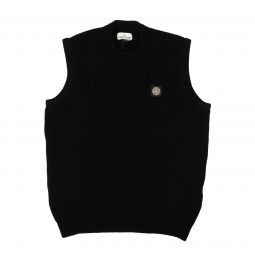 STONE ISLAND Black Knit Crewneck Sweater Vest