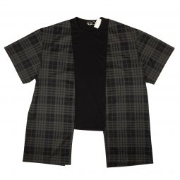 COMME DES GARCONS Black Checked Short Sleeve Layered T-Shirt
