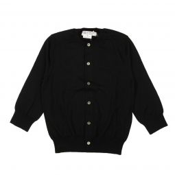 COMME DES GARCONS Black Knit Button-Up Cardigan