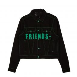 VLONE Black & Green Friends Denim Jacket