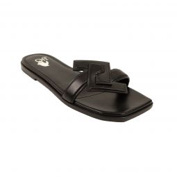 OFF-WHITE C/O VIRGIL ABLOH Black Leather Arrow Flat Sandals