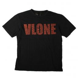 VLONE Black Cotton Red Skull T-Shirt