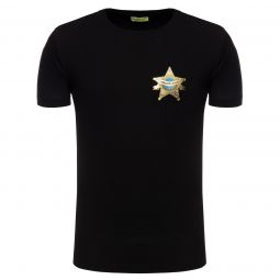Versace Jeans Mens Black Gold Star r T-Shirt