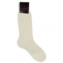 Brioni Mens Ivory 100% Cotton Socks Solid