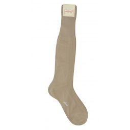 Brioni Mens Tan 100% Cotton Long Socks