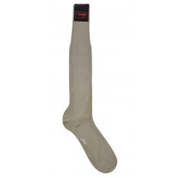 Brioni Mens 100% Cotton Light Taupe Long Socks