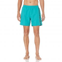 Hugo Boss Mens Dolphin Swim Shorts Turquoise Classic Trunks Swimwear
