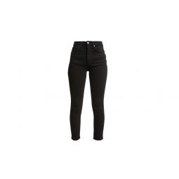 RE/DONE Womens Solid Black 90s High-Rise Ankle Crop Jeans Pants