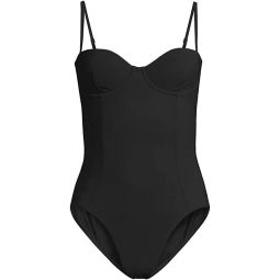 Tory Burch Womens Solid Underwire One Piece, Black
