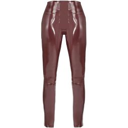 SPANX Womens Ruby Patent Faux Leather Leggings Pants