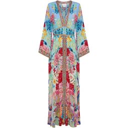 Camilla Kimono Sleeve Dress W/ Shirring Detail Go Stag