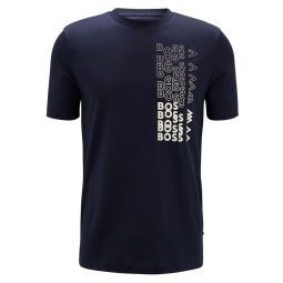 Hugo Boss Mens Navy Blue Tiburt 311 Short Sleeve Logo Crew Neck T-Shirt