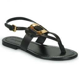 See by Chloe Womens Black Leather Chany Sandals Flats