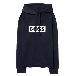 Hugo Boss Mens Navy Blue Logo Fashion Hoodie Sweatshirt