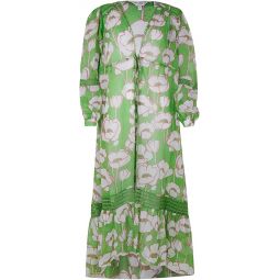 Ted Baker Womens Elisia Green Floral Maxi Cover Up Swimwear