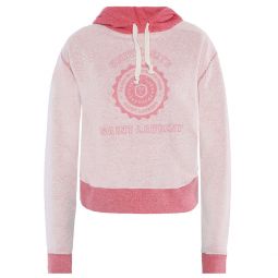 Saint Laurent Womens University Graphic Cotton Sweatshirt Pink White