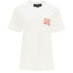 Stella McCartney Womens Logo Graphic Pocket Cotton T-Shirt White
