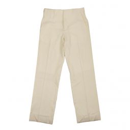 DIOR Ivory Wool Classic Tailored Straight Leg Pants
