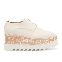 Stella McCartney Womens Elyse Platform Wedge Sneaker in Cream