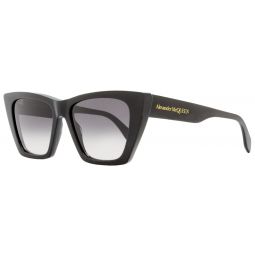 Alexander McQueen Selvedge Cat Eye Sunglasses AM0299S 001 Black 54mm 299