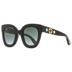 Gucci Crystal Star Sunglasses GG0208S 001 Black 49mm 208