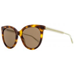 Gucci Oval Sunglasses GG0565S 002 Havana/Clear/Gold 54mm 0565