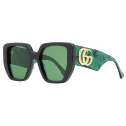 Gucci Geometric Sunglasses GG0956S 001 Black/Green 54mm 956