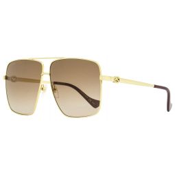 Gucci Square Chain Sunglasses GG1087S 002 Gold/Purple 63mm 1087