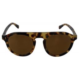 Dolce & Gabbana Brown Tortoise Oval Full Rim Womens Sunglasses