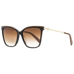 Longchamp Square Sunglasses LO683S 001 Black/Brown/Gold 56mm