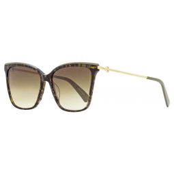 Longchamp Square Sunglasses LO683S 341 Tortoise/Green/Gold 56mm