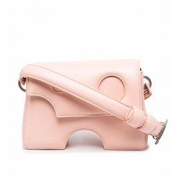 Off-White Womens Burrow 22 Leather Shoulder Bag in Light Pink