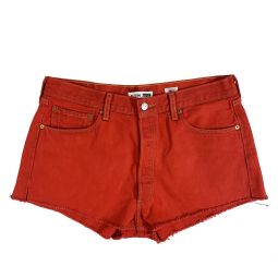 Re/Done Levis Womens Cotton Short Shorts Red