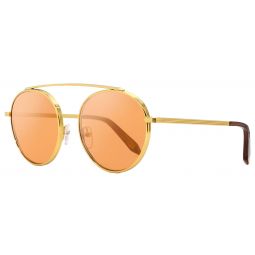 Victoria Beckham Oval Sunglasses VBS137 C02 Gold/Brown 54mm 137