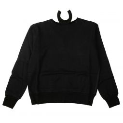 UNRAVEL PROJECT Black Loose Fit Cut Out Sweater