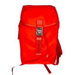 MCM Womens Orange Red Nylon Luft Hoodie Backpack /Detachable Hood MMK9SNX34OX001