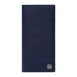 MCM Womens Blue Leather Large Zipper Pocket Flap Wallet w/Plaque MXL8ACE93HP001