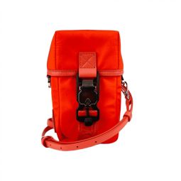 MCM Womens Orange Red Nylon Mini Flap Pouch Shoulder Waist Bag MXZ9SNX43OX001
