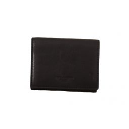 Dolce & Gabbana Black Leather Trifold Purse Belt Multi Kit Womens Wallet