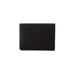 Dolce & Gabbana Black Leather Trifold Purse Multi Kit Belt Strap Womens Wallet