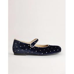 Party Mary Jane Shoes - Navy Spot
