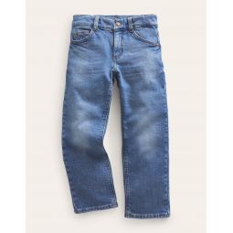 Straight Jeans - Mid Wash Denim