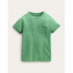 Washed Slub T-shirt - Deep Grass Green