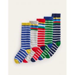 Ski Socks 5 Pack - Stripes