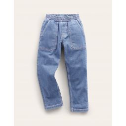 Denim Pull On Jeans - Mid Wash
